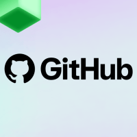 Image featuring the GitHub logo alongside decorative geometric shapes used as branding artwork.